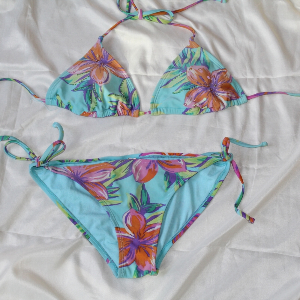 Tropical print Bikini Set